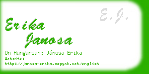 erika janosa business card